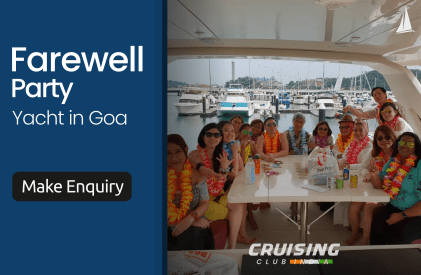 farewell party on yacht in goa package by cruising club india