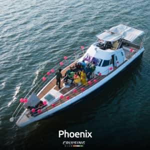 Phoenix Private Yacht for hire in Goa. Book this yacht today for your special event.