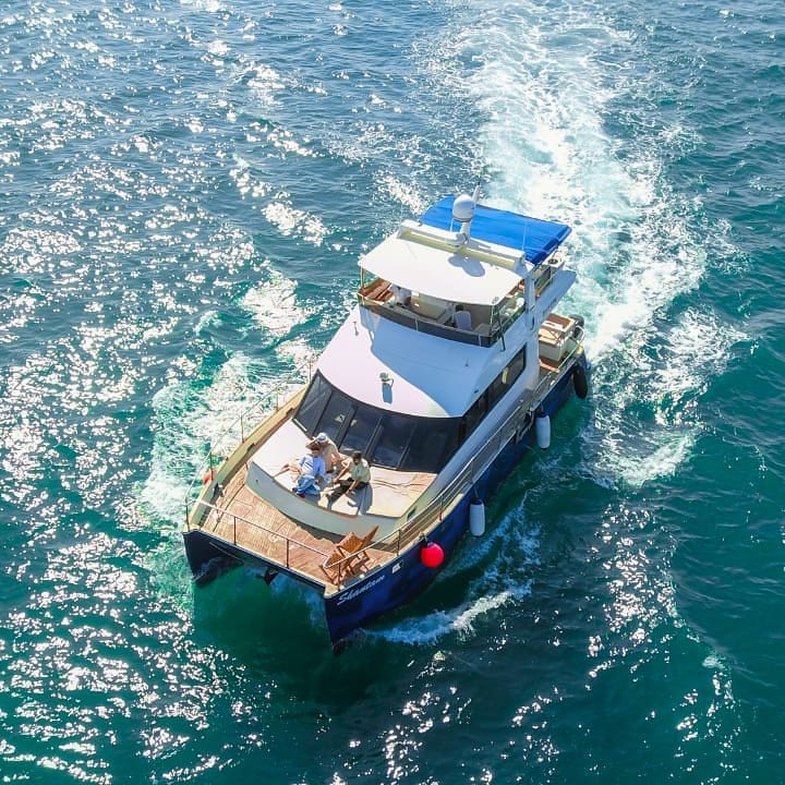 Blue Catamaran