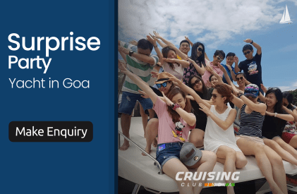 surprise party on yacht in goa package by cruising club india